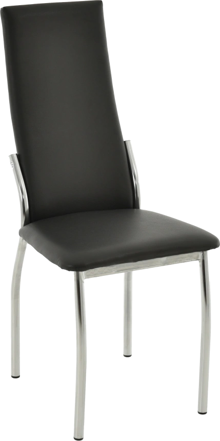 Стул Асти, мягкий, Батлер 07, экокожа, хром каркас