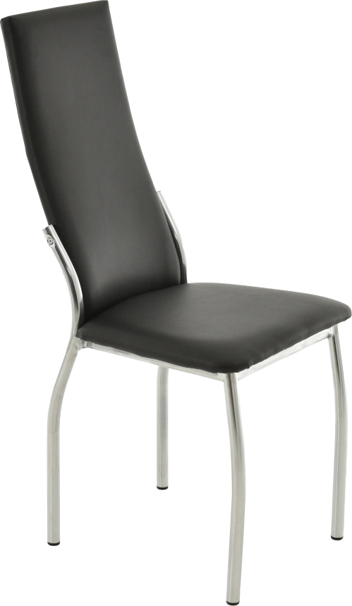 Стул Асти, мягкий, Батлер 07, экокожа, хром каркас