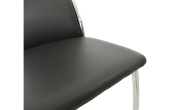Стул Асти, мягкий, Батлер 07, экокожа, хром каркас
