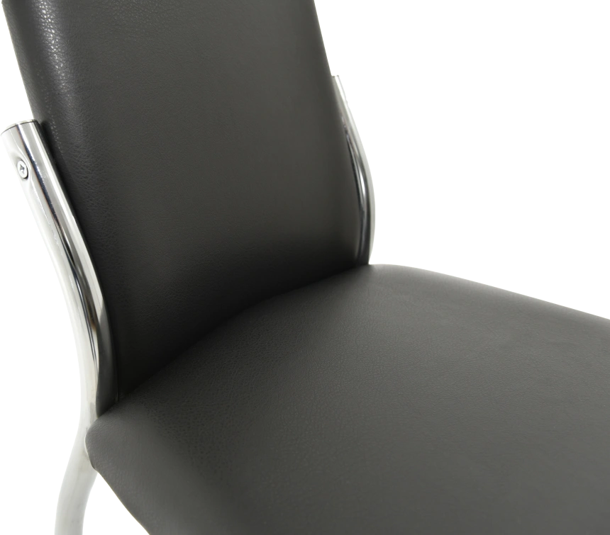 Стул Асти, мягкий, Батлер 07, экокожа, хром каркас