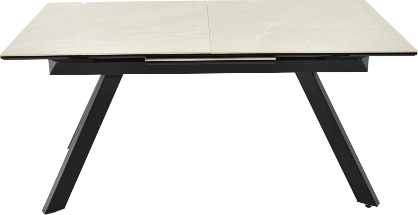 Кухонный обеденный стол Como, раздвижной 140, айвори Bayona Ivory Naturall, каркас черный 
