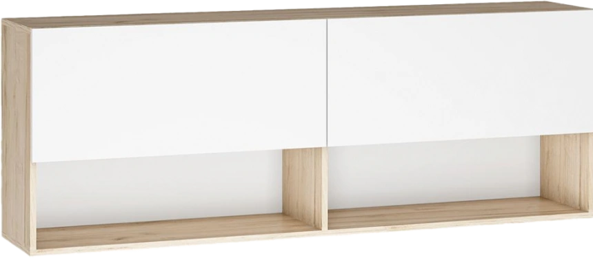 Модульная гостиная Алетра, комплектация 2, дуб крафт серый / глянец белый 