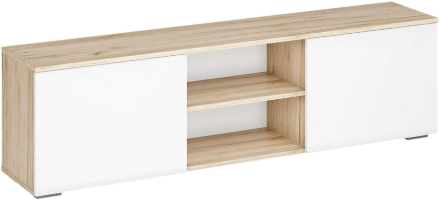 Модульная гостиная Алетра, комплектация 2, дуб крафт серый / глянец белый 