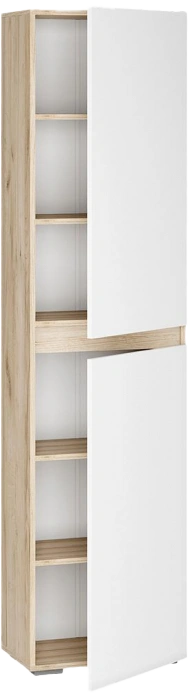 Модульная гостиная Алетра, комплектация 2, дуб крафт серый / глянец белый 