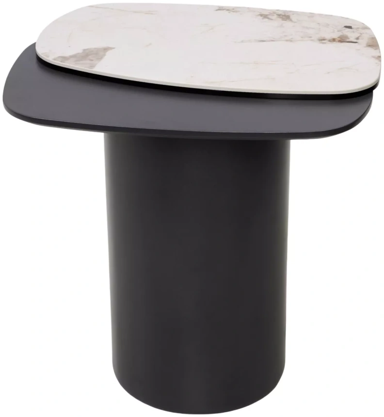 Кофейный стол Arvid, Pandora, керамика на стекле, окрашенный МДФ / темно-серый МДФ 