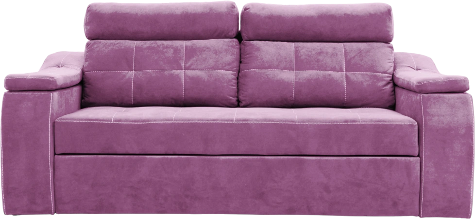 Диван прямой Бруно, Catania mist lavender, нить белая