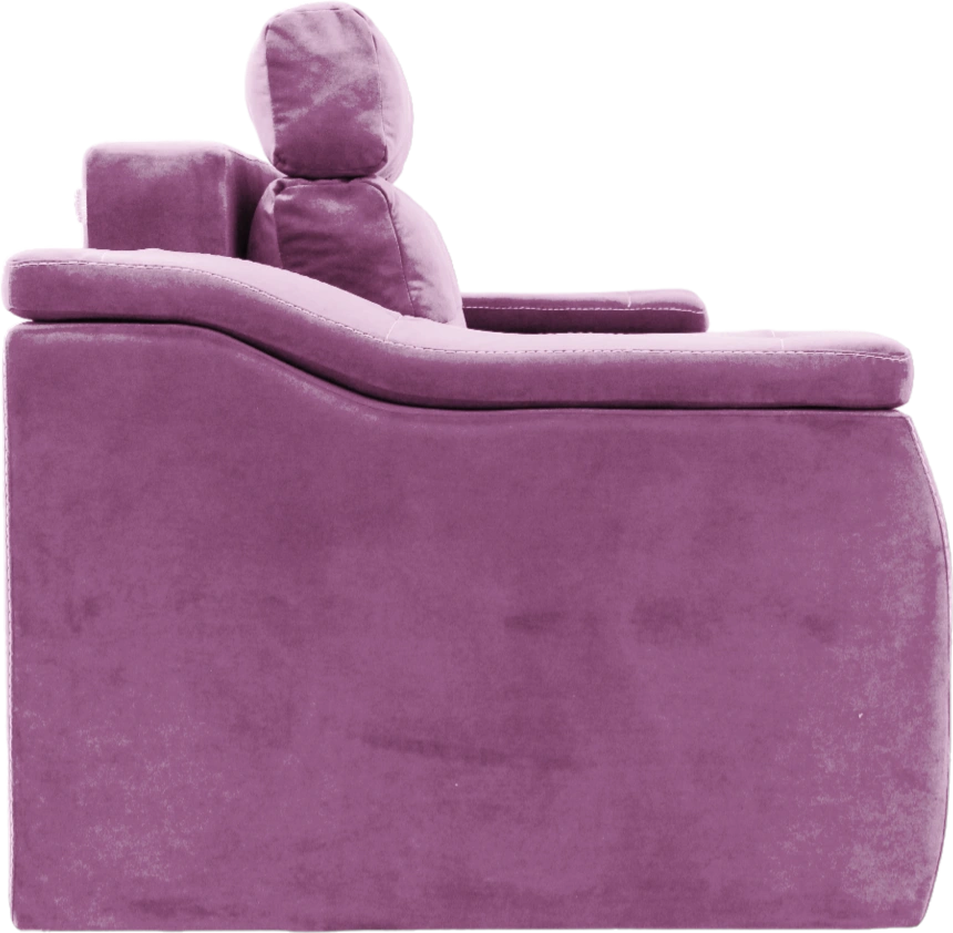 Диван прямой Бруно, Catania mist lavender, нить белая