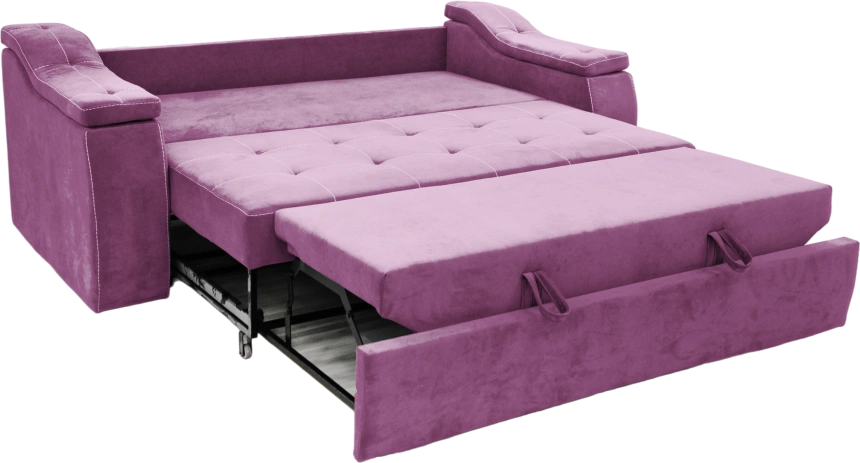 Диван прямой Бруно, Catania mist lavender, нить белая