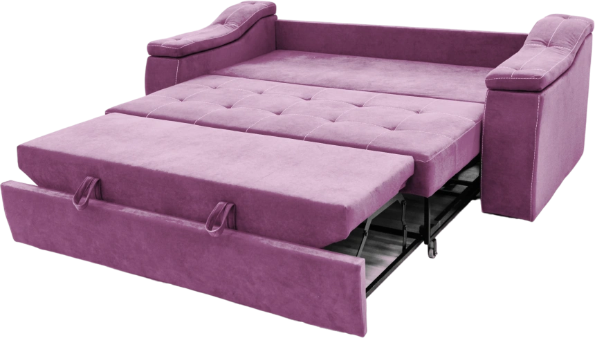 Диван прямой Бруно, Catania mist lavender, нить белая