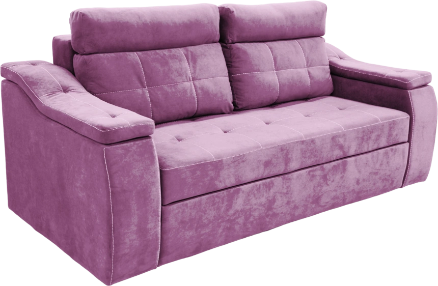 Диван прямой Бруно, Catania mist lavender, нить белая