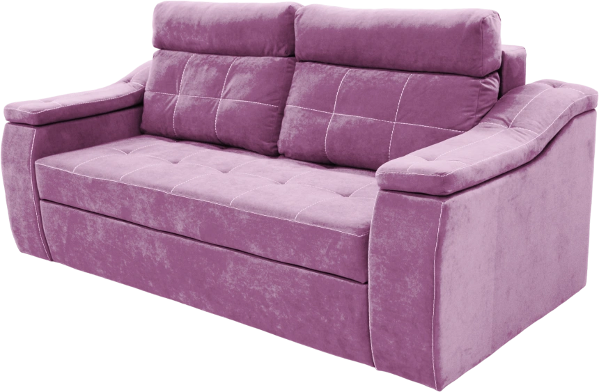 Диван прямой Бруно, Catania mist lavender, нить белая