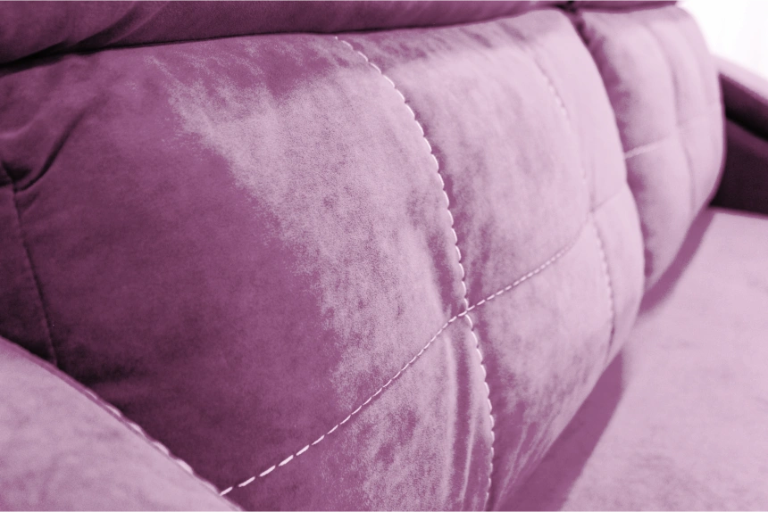 Диван прямой Бруно, Catania mist lavender, нить белая