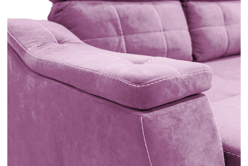 Диван прямой Бруно, Catania mist lavender, нить белая