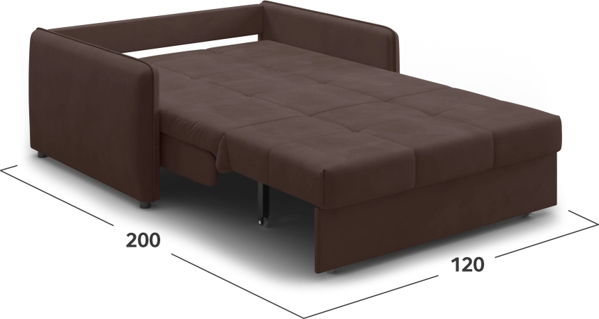 Диван прямой Монако 120, модель 068, Balance 235 (коричневый)