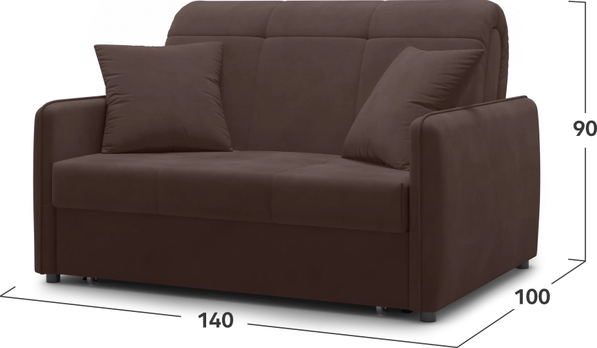 Диван прямой Монако 120, модель 068, Balance 235 (коричневый)