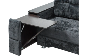 Диван прямой Атлант 2, ткань Kioto grafit, декор Венге