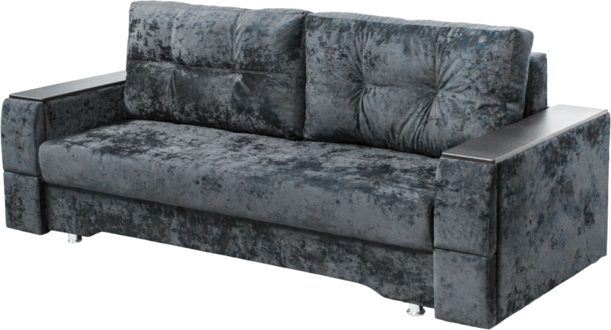 Диван прямой Атлант 2, ткань Kioto grafit, декор Венге