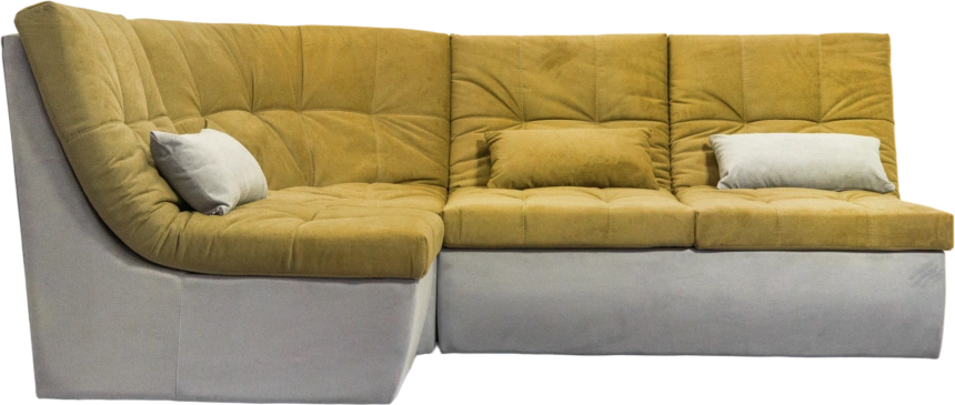Диван угловой София 2 с кресельной частью, Севен 333, Севен 308