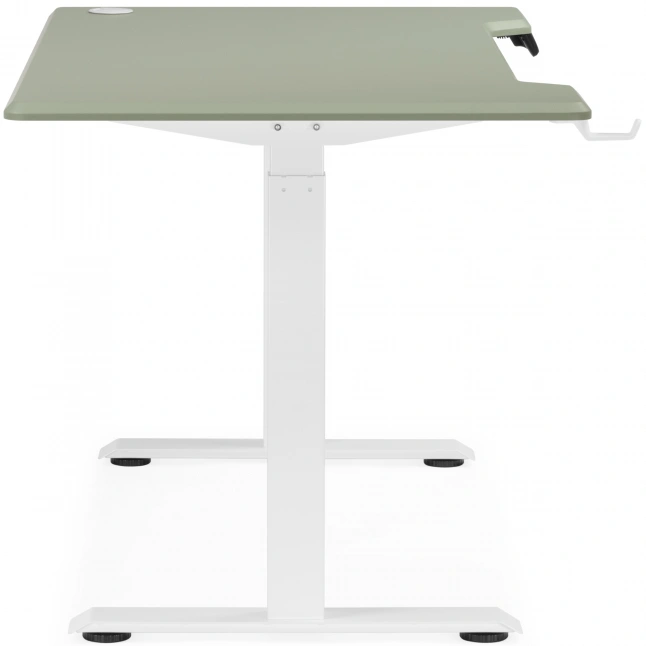 Стол компьютерный Маркос, 120, с механизмом подъема, зеленый / белый
