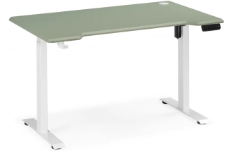 Стол компьютерный Маркос, 120, с механизмом подъема, зеленый / белый