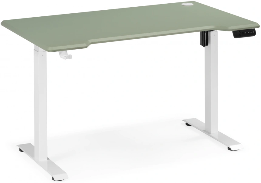 Стол компьютерный Маркос, 120, с механизмом подъема, зеленый / белый