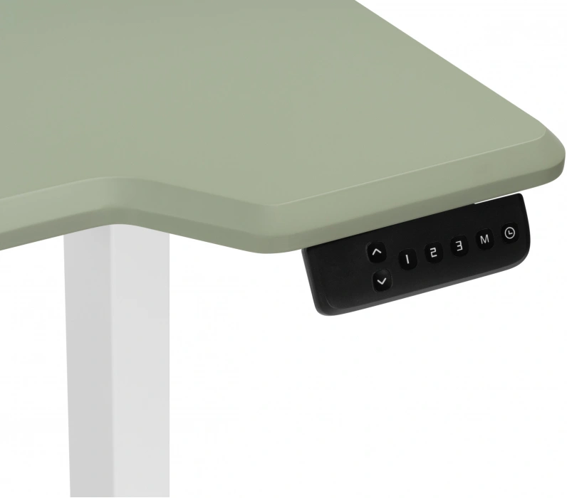 Стол компьютерный Маркос, 120, с механизмом подъема, зеленый / белый