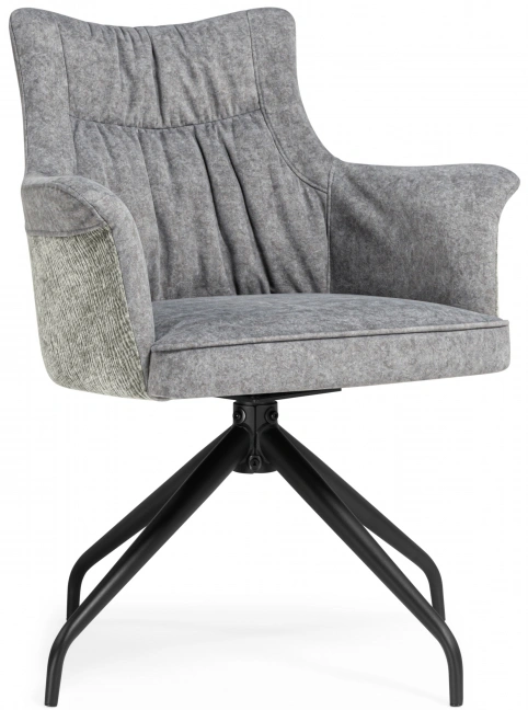 Стул Kaser, поворотный 360, серый / чёрный