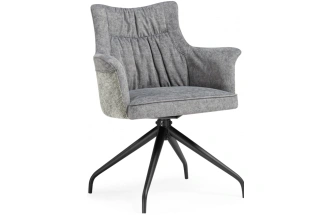 Стул Kaser, поворотный 360, серый / чёрный