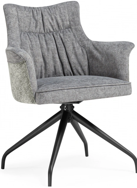 Стул Kaser, поворотный 360, серый / чёрный