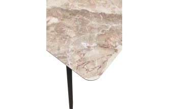 Кухонный стол Аруба 140, нераздвижной Каталония, стекло, черный каркас