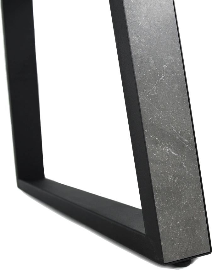 Кухонный обеденный стол Monaco, раздвижной 180, серый, Quadro Bayona Grey natural, черный каркас 