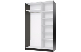 Шкаф-купе двухдверный Марвин-3, 163x220, Дуб феррара / Белый глянец