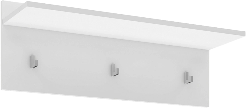 Модульная прихожая Лофт 117.11, с вешалкой настенной с полкой, белый 