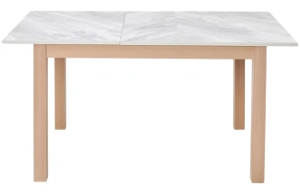 Кухонный раздвижной стол TME-6931 MBH, белый мрамор / milky white