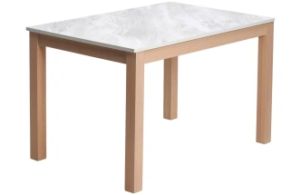 Кухонный раздвижной стол TME-6931 MBH, белый мрамор / milky white