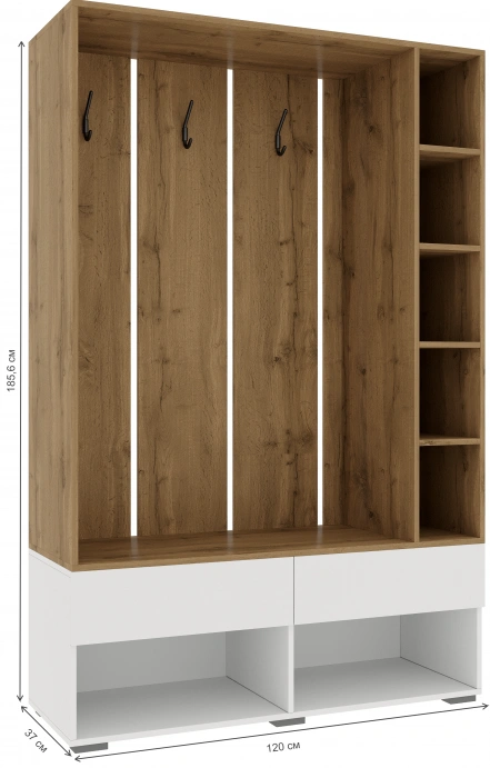 Модульная прихожая Роут, комплектация 3, белый