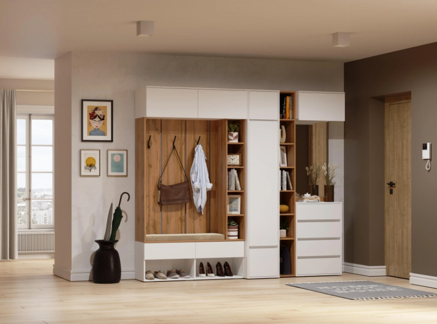 Модульная прихожая Роут, комплектация 3, белый