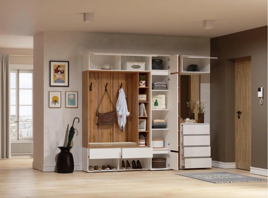 Модульная прихожая Роут, комплектация 3, белый