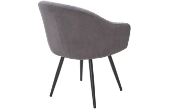 Стул Avior, поворотный, B28 темно-серый, велюр, черный каркас