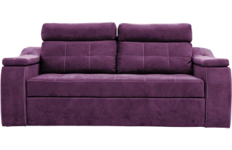 Диван прямой Бруно, Catania plum, нить белая