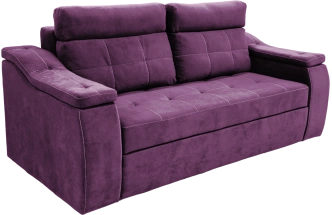 Диван прямой Бруно, Catania plum, нить белая