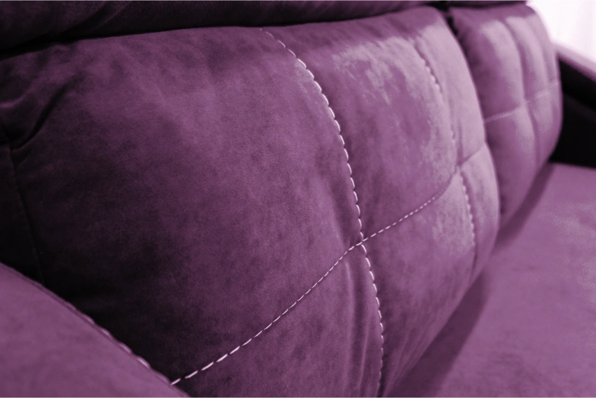Диван прямой Бруно, Catania plum, нить белая