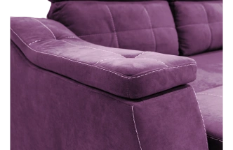 Диван прямой Бруно, Catania plum, нить белая