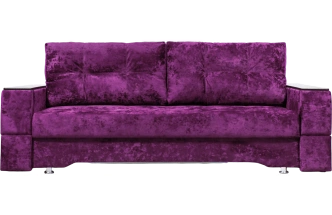 Диван прямой Атлант 2, ткань Plush purple velvet, декор Венге