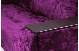 Диван прямой Атлант 2, ткань Plush purple velvet, декор Венге