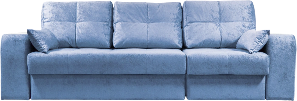 Диван прямой Остин 2, Siesta blue steel, декор Рамух белый