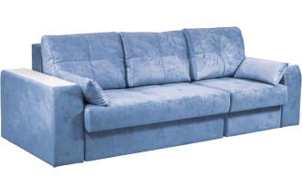 Диван прямой Остин 2, Siesta blue steel, декор Рамух белый