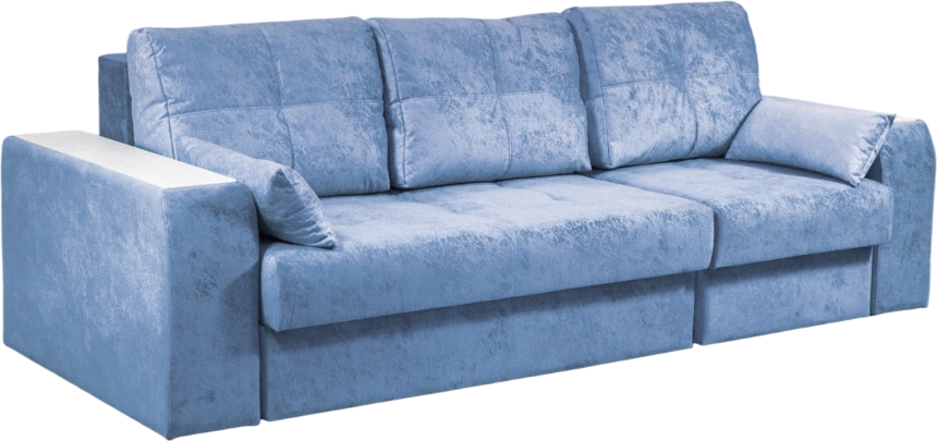 Диван прямой Остин 2, Siesta blue steel, декор Рамух белый