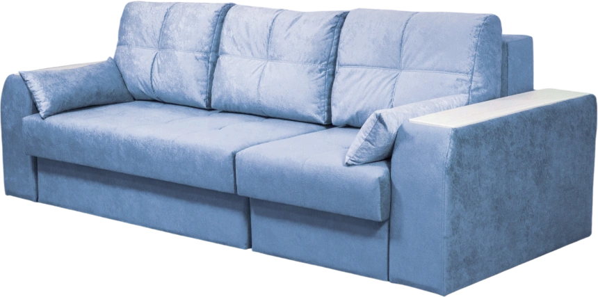 Диван прямой Остин 2, Siesta blue steel, декор Рамух белый