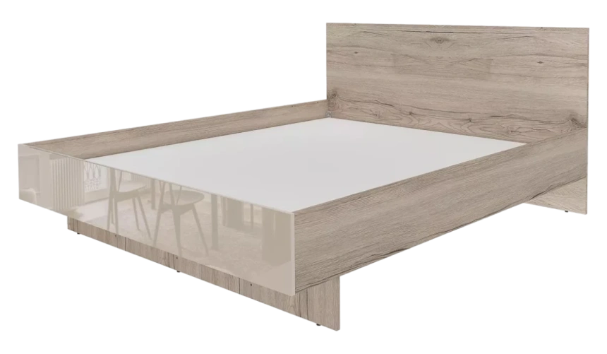 Кровать Лациа, Дуб санремо/Крем бежевый